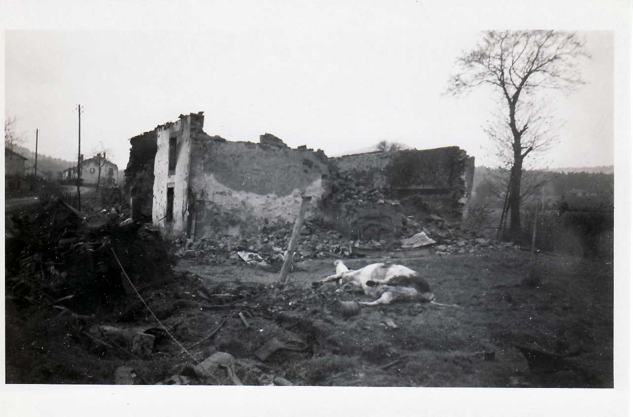 Wreckage at La Bourgonce  France - Nov  1944.JPEG
